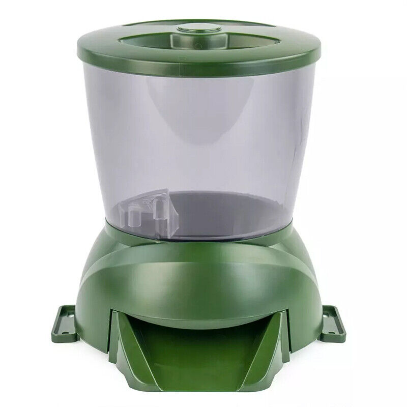 AUTOMATIC POND FISH FEEDER HOLIDAY KOI FEED FOOD TIMER AUTO PELLET DISPENSER