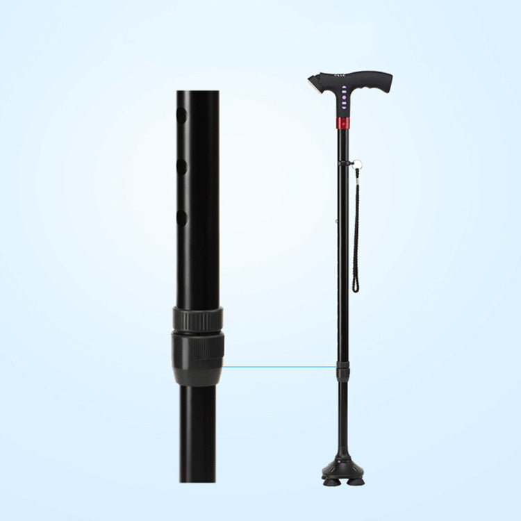 Multi-function LED Light Alarm Radio Crutch For The Elderly