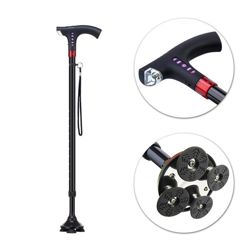 Multi-function LED Light Alarm Radio Crutch For The Elderly