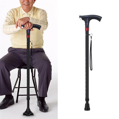 Multi-function LED Light Alarm Radio Crutch For The Elderly