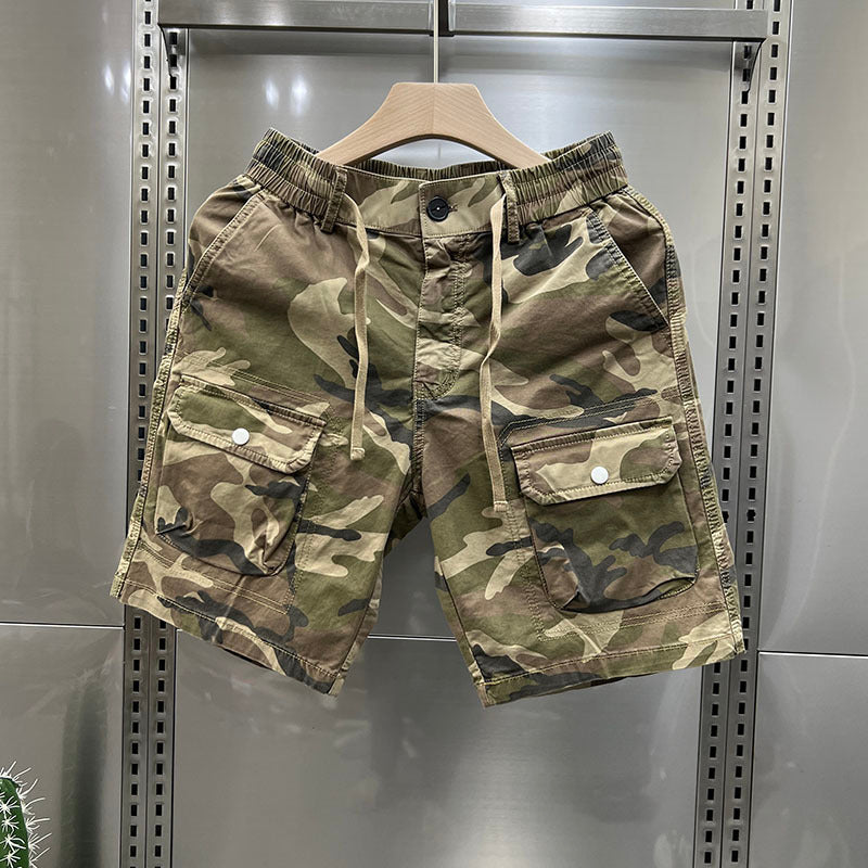 Camouflage Shorts Loose Cargo Men&