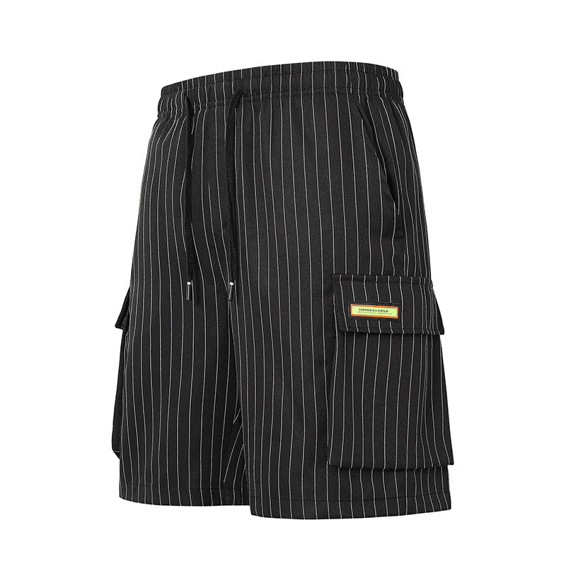 Chinese Style Summer Striped Casual Shorts Men&