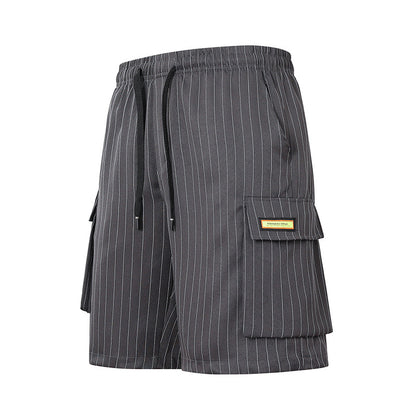 Chinese Style Summer Striped Casual Shorts Men&