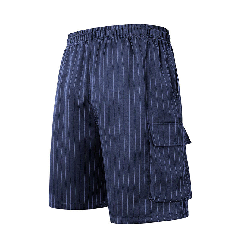 Chinese Style Summer Striped Casual Shorts Men&
