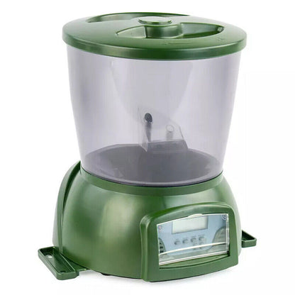 AUTOMATIC POND FISH FEEDER HOLIDAY KOI FEED FOOD TIMER AUTO PELLET DISPENSER
