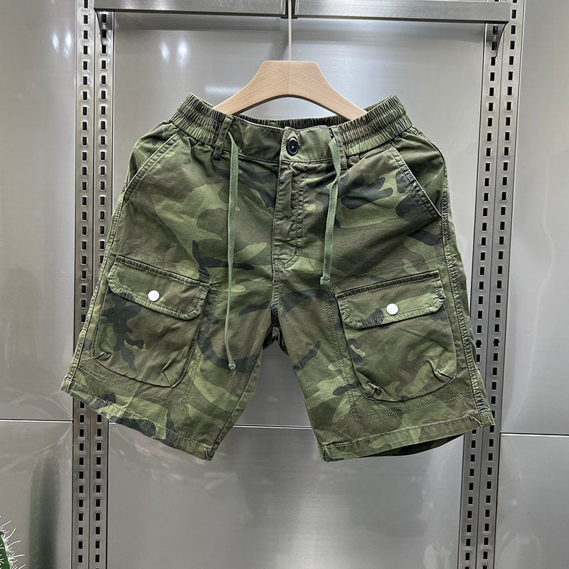 Camouflage Shorts Loose Cargo Men&