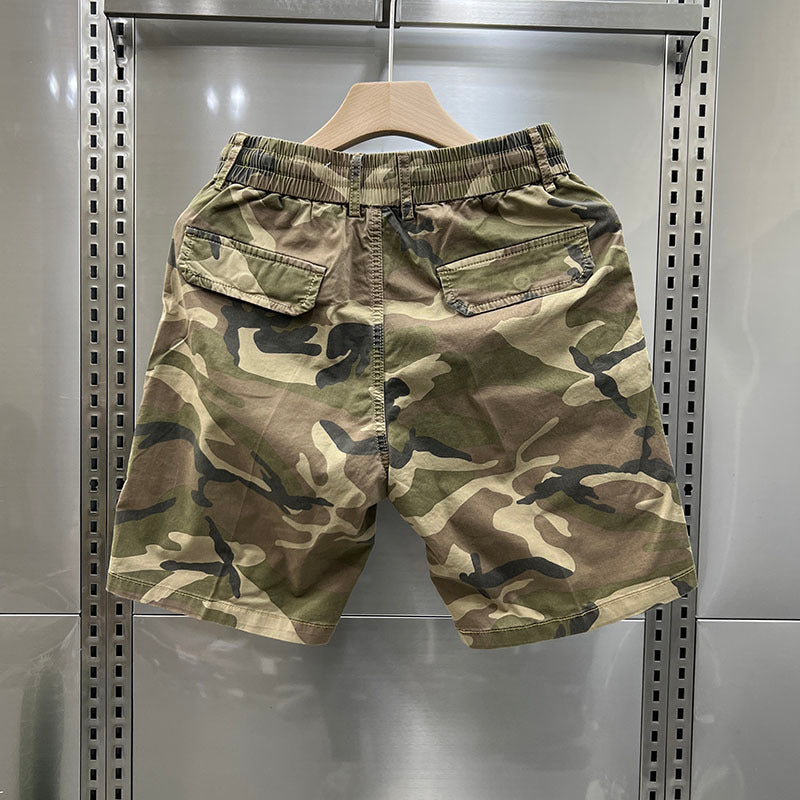 Camouflage Shorts Loose Cargo Men&