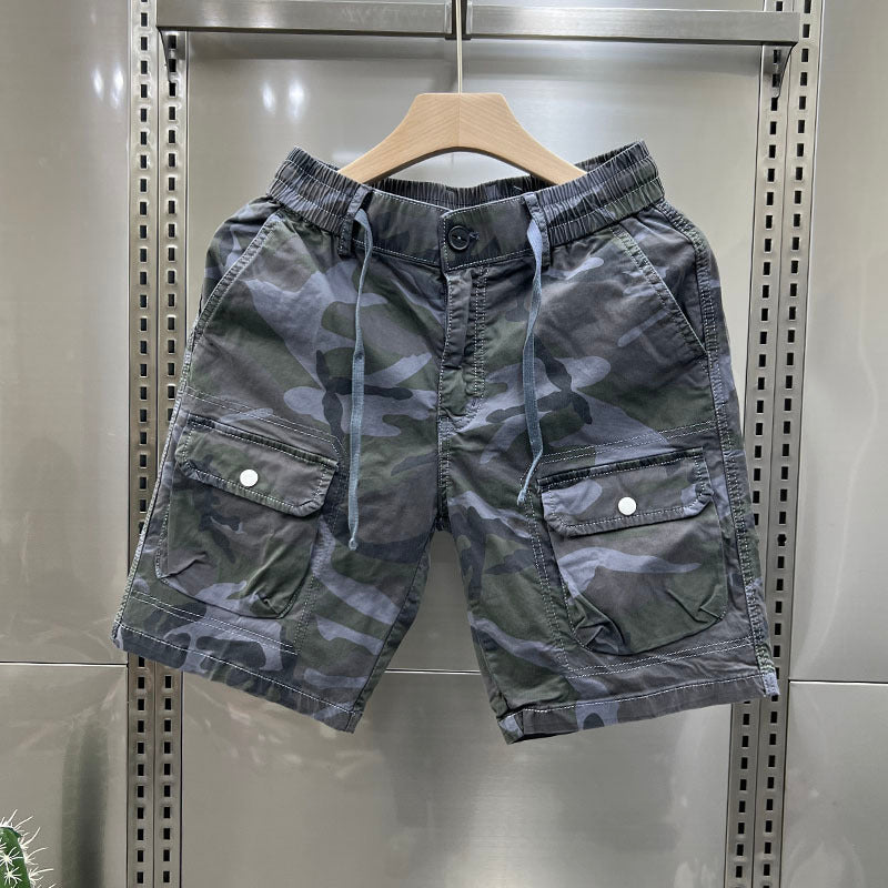 Camouflage Shorts Loose Cargo Men&